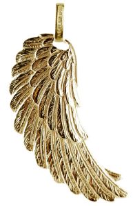 Ženski obesek Engelsrufer iz pozlačenega 925 srebra "angelska perut" ERW-G 