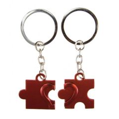 Obeska za ključe puzzli - rdeč